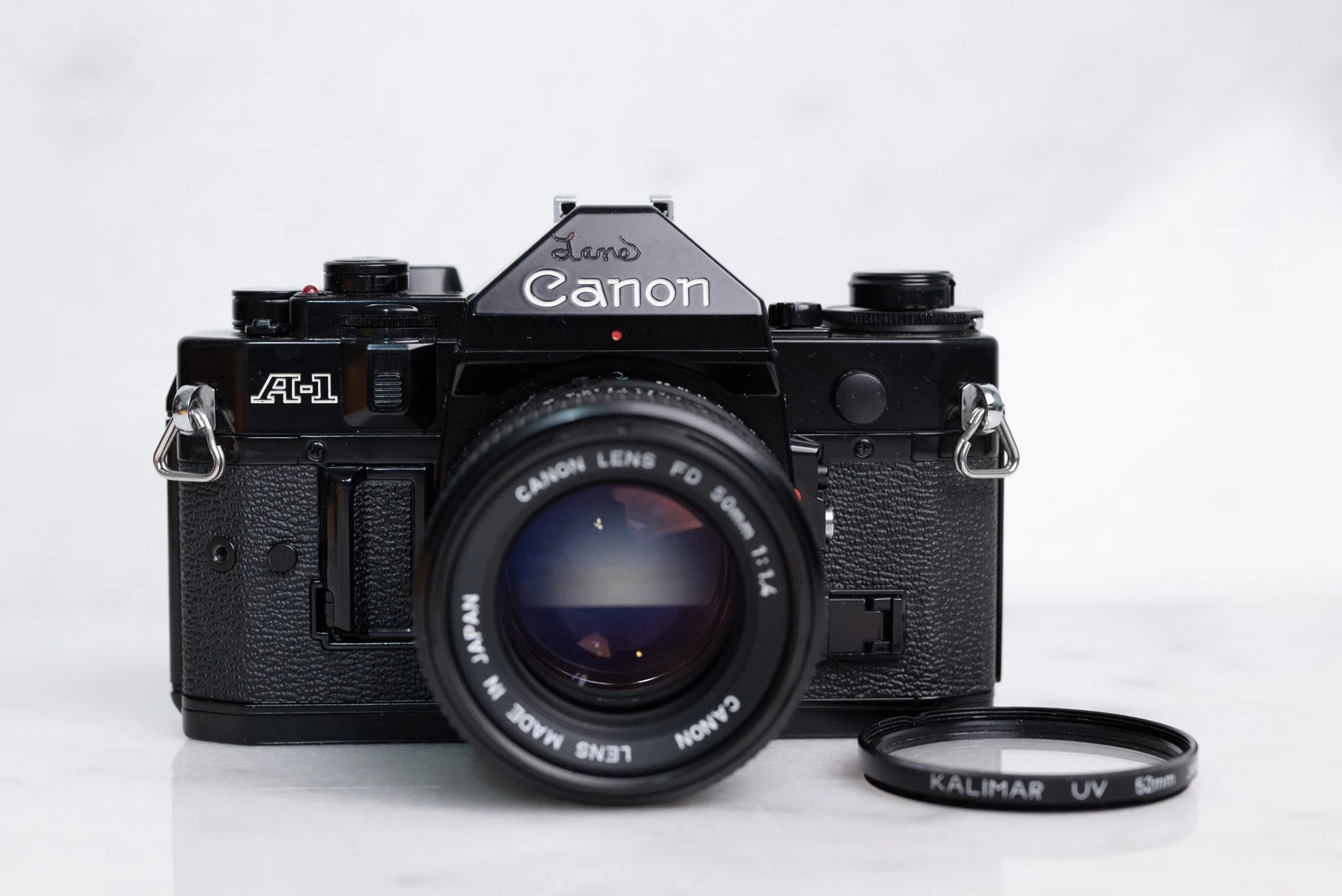 Canon A-1 35mm Film SLR Camera with Canon FD 50mm F 1.4 Lens